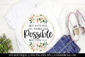 Download Christian Sublimation Designs With God All Things Png File 511254 Sublimation Design Bundles