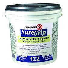Heavy duty wallpaper adhesive is a cost effective, commercial grade adhesive designed for the contractor. Zinsser Suregrip Heavy Duty Wallpaper Adhesive At Menards