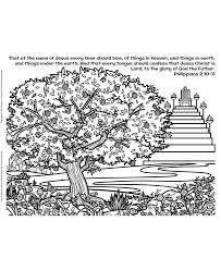Philippians 2 10 Coloring Kids Answers Bible Prints Scripture Coloring Philippians