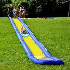 Rave Sports Turbo Chute Waterslide Backyard Package Yellow Water Slides Backyard Water Slides Inflatable Water Slide
