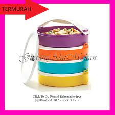 Pembayaran mudah, pengiriman cepat & bisa cicil 0%. Jual Tupperware Click To Go Round Reheatable 4pcs Murah Shopee Indonesia
