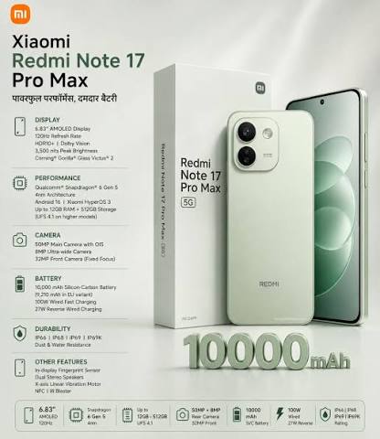 Xiaomi Redmi Note 17 Pro Max 😍 First look & Specs