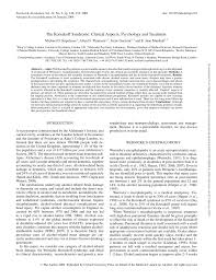 Pdf The Korsakoff Syndrome Clinical Aspects Psychology And Treatment