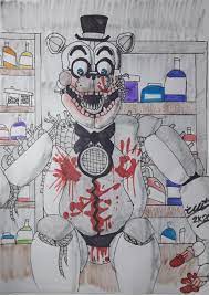 Nsfw for blood) Count the ways funtime freddy design! The background's very  messed up so pls don't concentrate on it too much lmao :  r/fivenightsatfreddys