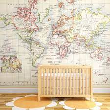 World Map Wall Murals Wallpaper Modern Affordable 41 Orchard Map Wall Mural Kids Room Murals World Map Wall Art