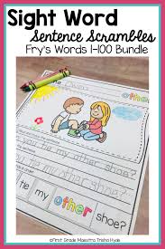 Sight Word Sentence Scramble Bundle Sight Word Sentences Sight Words Kindergarten Word Sentences