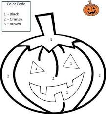 Resultado De Imagen De Easy Colour By Numbers Printables Halloween Worksheets Pumpkin Coloring Pages Halloween Coloring Pages