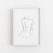 Home decor nordic canvas painting abstract figure line drawing picture wall art body hand modern posters and prints for bedroom. Female Body Line Art Female Silhouette Art Print Woman Body Etsy