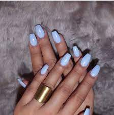 Short Coffin Nails Blue Acrylic Nails Short Coffin Nails Designs Short Acrylic Nails