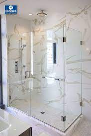 On the one hand, glass doors can be useful in the creation of the handicap shower units' floor space and wall area, but on the downside they can easily become a health hazard to those. Frameless Shower Enclosers Oasis Specialty Glass