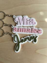 Personalized Name Keychain Name Tag Customized Keychain Basket Tag Book Bag  Name Tag Backpack Tags Kid's Name Tag