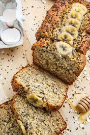 Sesame Chia Banana Bread With Honey And Tahini Recipe Food Banana Bread Recipes Banana Recipes