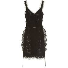 Lanvin V Neck Lace Dress 1 420 Liked On Polyvore Featuring Dresses Black Lanvin Lac Cocktail Dress Lace Black Lace Cocktail Dress Necklines For Dresses