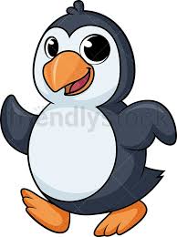Penguin Running Cartoon Clipart Vector Friendlystock Running Cartoon Cartoon Clip Art Cute Penguins