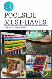 14 Poolside Must Haves Furniture Decor The Cameron Team Pool Accessories Diy Pool Outdoor Pool Area