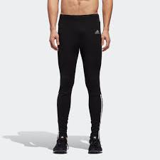 Adidas Running 3 Stripes Tights Black Adidas Us