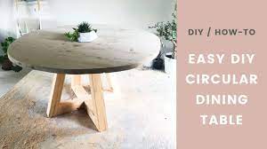 Holding fruit, decorative items, drinks of choice and the list goes on. Diy Table Circular Dining Room Table With Wood Legs Easy How To Youtube