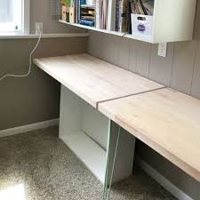 diy desk from a countertop  mid