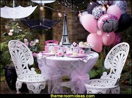 Balloons with streamers for birthday party celebration. Decorating Theme Bedrooms Maries Manor Paris Party Decorations Paris Themed Party Supplies Party In Paris French Birthday Party Decorations Pink Paris Party Paris Party Balloons Eiffel
