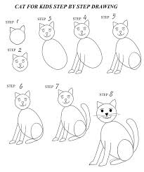 How To Draw A Cat Step By Step With Pictures Animal Drawings Simple Cat Drawing Drawings
