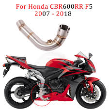Fits your 2018 honda cbr1000rr. Motorcycle Exhaust For Honda Cbr600rr F5 2007 2018 Cbr 600rr Escape Muffler Modified Middle Tube Link Pipe Eliminator Enhanced Exhaust Exhaust Systems Aliexpress