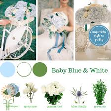 Shades of cream, ivory, and blush can shade white flower petals. Blue Wedding Flower Package Wholesale Flowers Diy Wedding Flowers