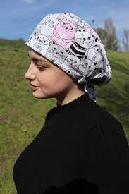 Scrub Cap Surgical Scrub Hats For Women Cat Scrub Hat Nurse Etsy Scrub Hats Surgical Scrub Hats Hats For Women