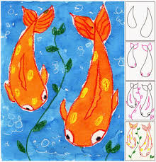 Koi Fish Painting Project Artprojectsforkids Koi Art Projects Homeschool Art Art