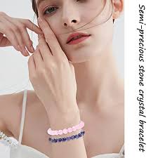 SAMOCO 12PCS Bead Bracelet for Women Men 8mm Stone Bead Crystal Healing  Bracelets Lava Rock Reiki Yoga Balancing Anxiety Bracelets Adjustable,  Stone, Amethyst : Buy Online at Best Price in KSA -