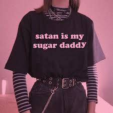 Sugar dating illinois is all about mutually beneficial arrangements where there's an agreement between the two parties, and things are all sorted. 1pcs Summer Fashion Tops Tee Satan Is My Sugar Daddy Tumblr Girls Shirt Aesthetic Clothing Sugar Baby Kawaii Casual Harajuku T Shirt Wish