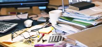 cleaning up my desk
