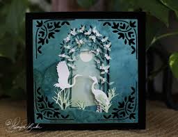 Bird Bird Bird Bird Is The Word Timbaland An Anniversary Card For My Husband The Blue Background Is Fabric And Black Velvet Paper I Used The 6 Inch Card Making Ma Craft Artists Punch Cards Paper Art