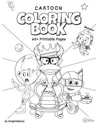 Cartoon Coloring Book 60 Free Printable Pages Pdf By Graphicmama Graphicmama Blog In 2020 Coloring Books Halloween Coloring Book Cartoon Coloring Pages