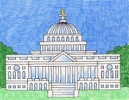 United states capitol, meeting place of the united states congress and one of the most familiar landmarks in washington, d.c. Draw The Us Capitol Art Projects For Kids