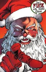 Seasons Beatings Presenting The Ultimate Santa Vs Superhero Fights Superhero Splash Page Santa