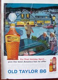 1963 Old Taylor 86 Liquor Ad Vintage Holiday Liquor By Vinphemera 6 50
