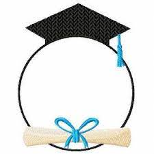 Graduation Cap Monogram Frame Collection 05 Machine Embroidery Design Graduation Cap Monogram Machine Embroidery Designs Monogram Frame