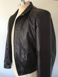 Vtg Jean Pierre Leather Jacket Mens Large Size 44 Brown Coat Biker Racer Zipper Ebay Leather Jacket Men Leather Jacket Vintage Leather Jacket