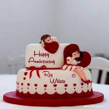 Framewishes.com provides you handmade collection of anniversary cake with photo frame images that you can use to share on your stories and status or. Romantic Anniversary Cake Birthday Images For Lover With Name Happy Anniversary Cakes Valentine Cake Marriage Anniversary Cake