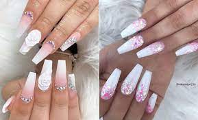 Coffin nail designs look great on long nails because of the ample nail bed space. 43 Chic Ways To Wear White Coffin Nails Stayglam