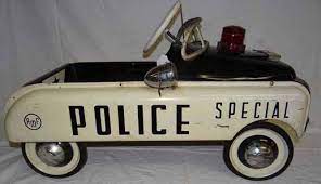 1950 39 S Special Police Pedal Car W Siren By Amf Coolness On Pedal Cars Toy Pedal Cars Vintage Pedal Cars