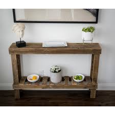 Del Hutson Designs Reclaimed Natural Barnwood Large Sofa Table Dhd2262nat The Home Depot In 2020 Console Table Wood Console Table Wood Console
