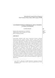 Pdf Leadership Without Hierarchy And Authority Lateral Leadership