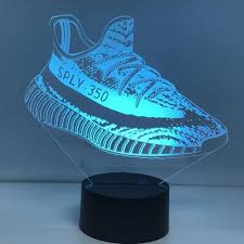 3d Sneaker Led Adidas Yeezy Boost 350 Lampe Led Led Diy Decoration