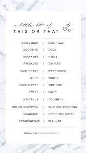 This Or That Game Questions Instagram Story Questions Who Knows Me Best This Or That Questions