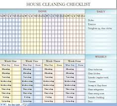 House Cleaning Schedule Template Task List Templates
