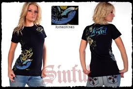 Laurel Baby Tee 2 Sinful Size Chart Affliction Logo Pics