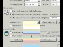 Microsoft Office Outlook 2003 Change The Background Color Of Your Calendar Youtube