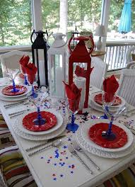 4th Of July Table Setting Decorating Ideas What A Fun Idea W The Lanterns 4th Of July Decorations Christmas Table Decorations 4th Of July Celebration