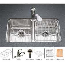 Our top quality pick for your kitchen is the kohler simplice. Kohler Undertone K 3171 Package G Stainless Sink Brushed Chrome Basket Strainer Complete Kitchen Sink And Accessories Package Faucetdirect Com